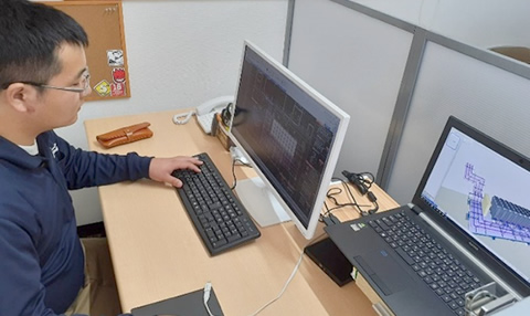 3D CADを使用し加工図を作成